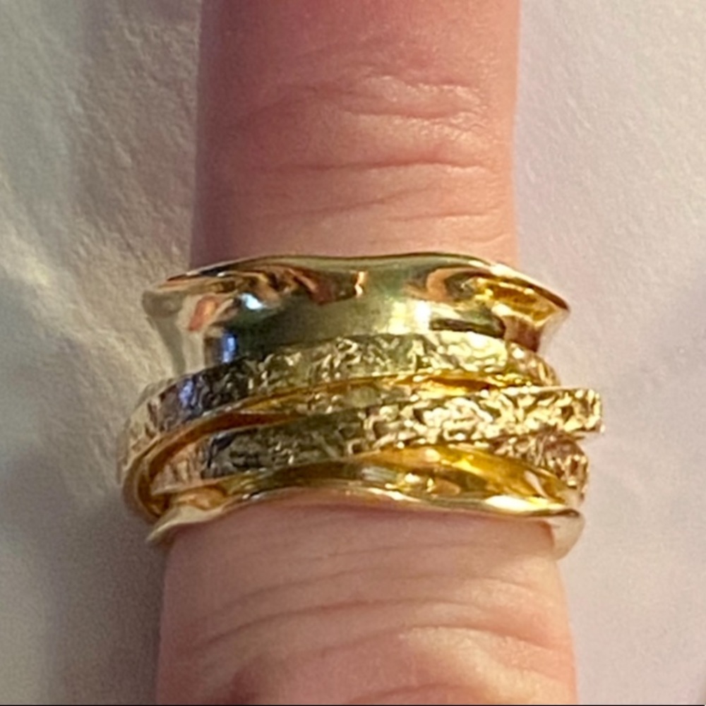 NWOT ITALY MADE 4 BAND SPINNER RING - Picture 8 of 16